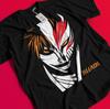 Camiseta Anime Bleach Ichigo Bankai Camiseta Aizen Yhwach Camiseta Zaraki Kenpachi Camisa BB065