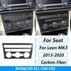 For Seat Leon MK3 2013-2020 Carbon Fiber Central Navigation Radio CD AC Door Gear Shift Panel Trim Set Car Accessories Sticker