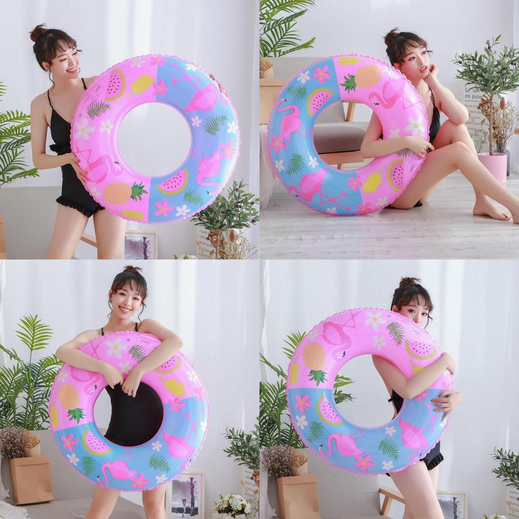Child Inflatable Firebird Shell Swim Ring Pvc Thickened Print Pattern Swimming Ring For Boy And Girl