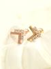 Minimalpiercing 14K Double V Cubic Piercing Earrings