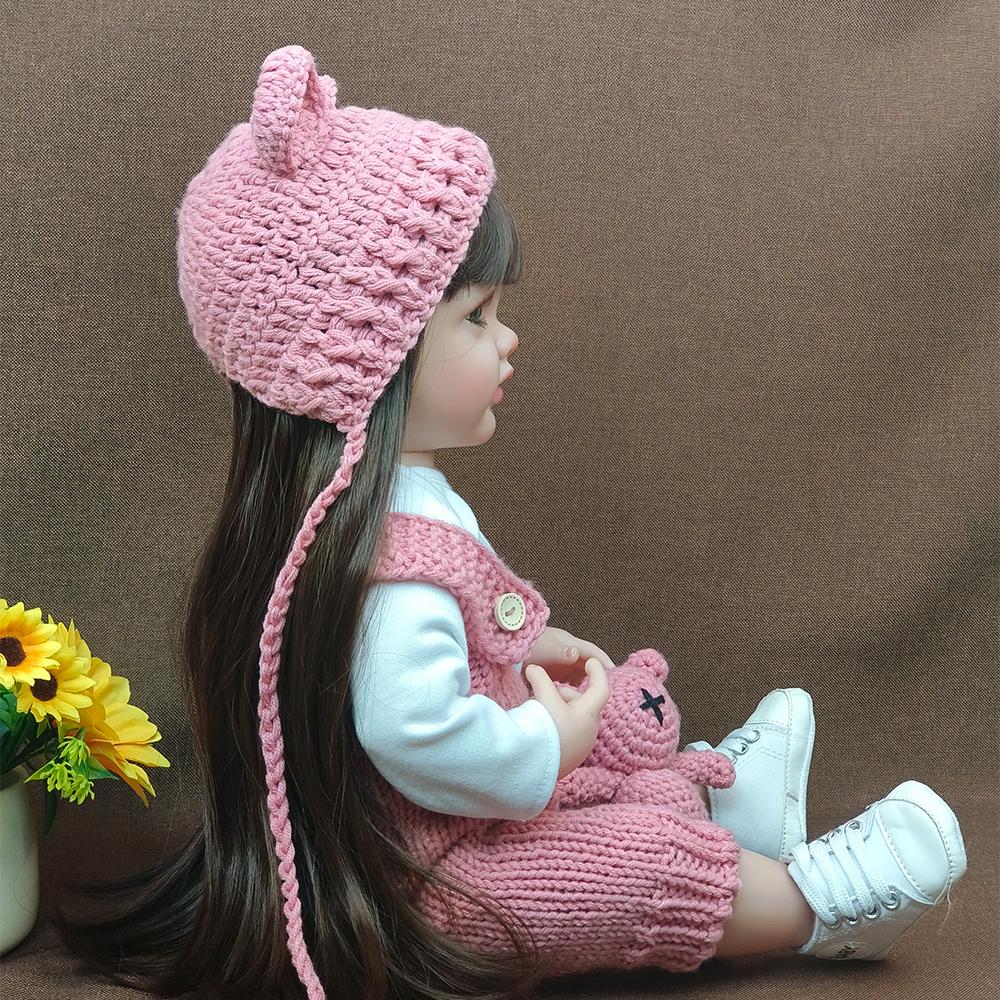 55cm dětská silikonová vinylová panenka Reborn pro dívky Princezna Roztomilá Bb Newborn Realistická měkká sada panenek Princezna Roztomilé dárkové hračky pro děti