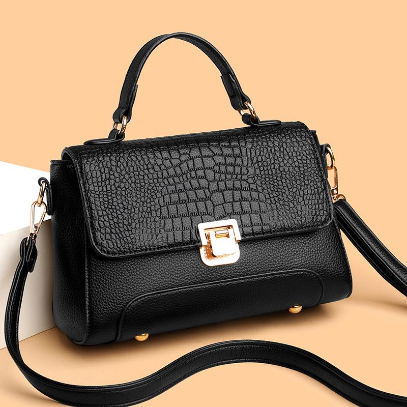 Premium Sense Bag Women 2025 New Fashion Stone Pattern Commuter Bag Atmospheric Portable Versatile Shoulder Messenger Bag