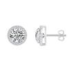 2 Carat Luxury Multicolor Moissanite Round Cut Stud Earrings in Sterling Silver
