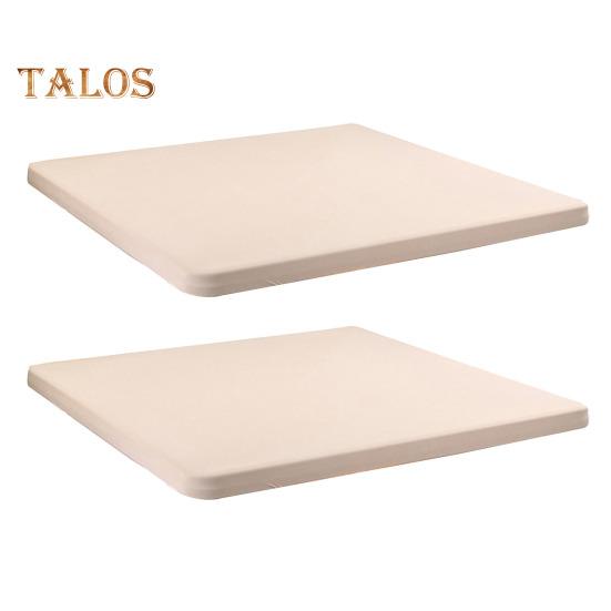 2 Pcs Stretchy Fitted Table Cover 34x34 Inch Square Tablecloth with Elastic Edge Solid Color Table Cloth for Kitchen Dining Picnic Patio Outdoor