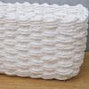 3pcs Handmade Straw Woven Soft Storage Round Paper Rope Storage Basket for Organizing Decorative Storage Bins Office Storage Box