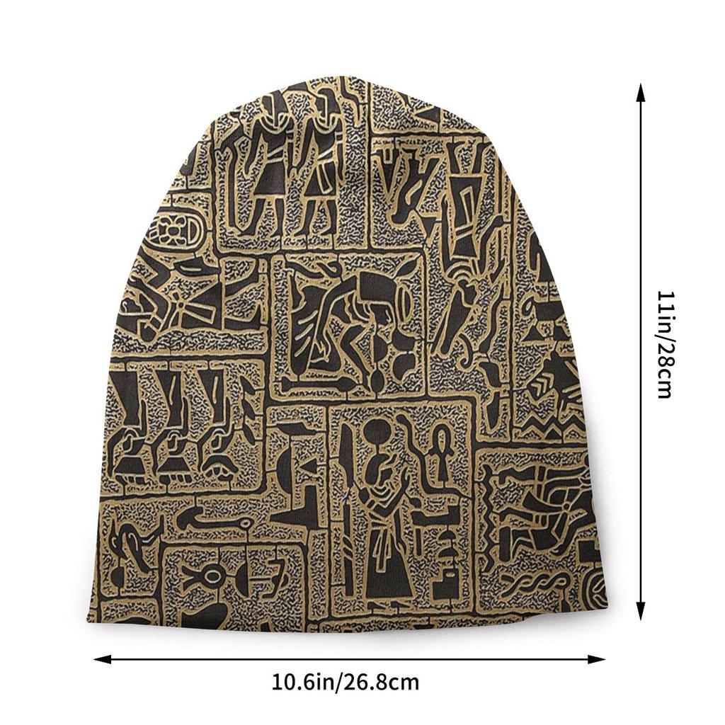 Hieroglyphische Symbole Motorhaube Ägyptische Mythologie Altes Ägypten Götter Atum Horus Osiris Skullies Beanies Caps Kreative Stoffhüte
