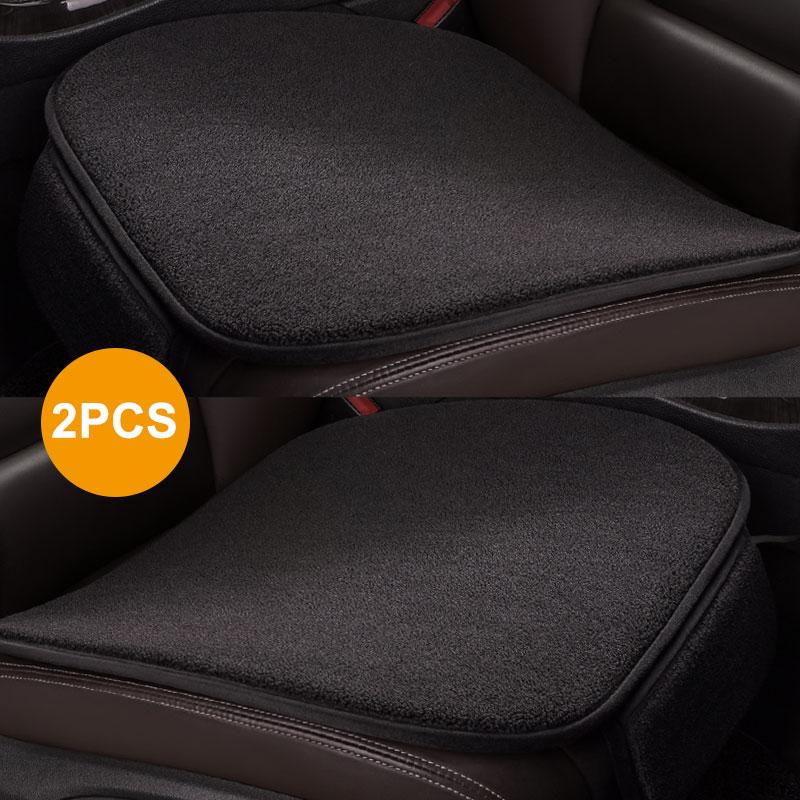 Karcle Polar Fleece Car Seat Cover Warm Winter Front Car Seat Protector Mat Rear Automotive Seat Cushions Car Accessories