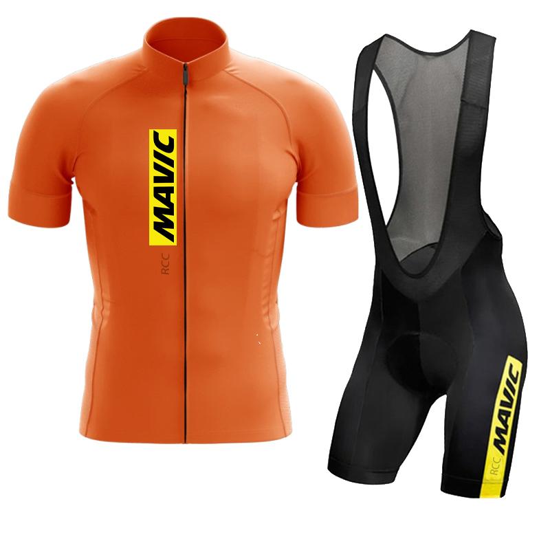 RCC MAVIC Summer Team Summer Cycling Jersey Set Sport Mtb Bicycle Clothing Breathable Short Sleeve Shirt Bike Bib Shorts Ciclism