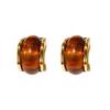 Fashion C-Shaped Amber Color Resin Hoop Earrings For Women Girls Charm Trend Earring Boucle Oreille Exquisite Jewelry
