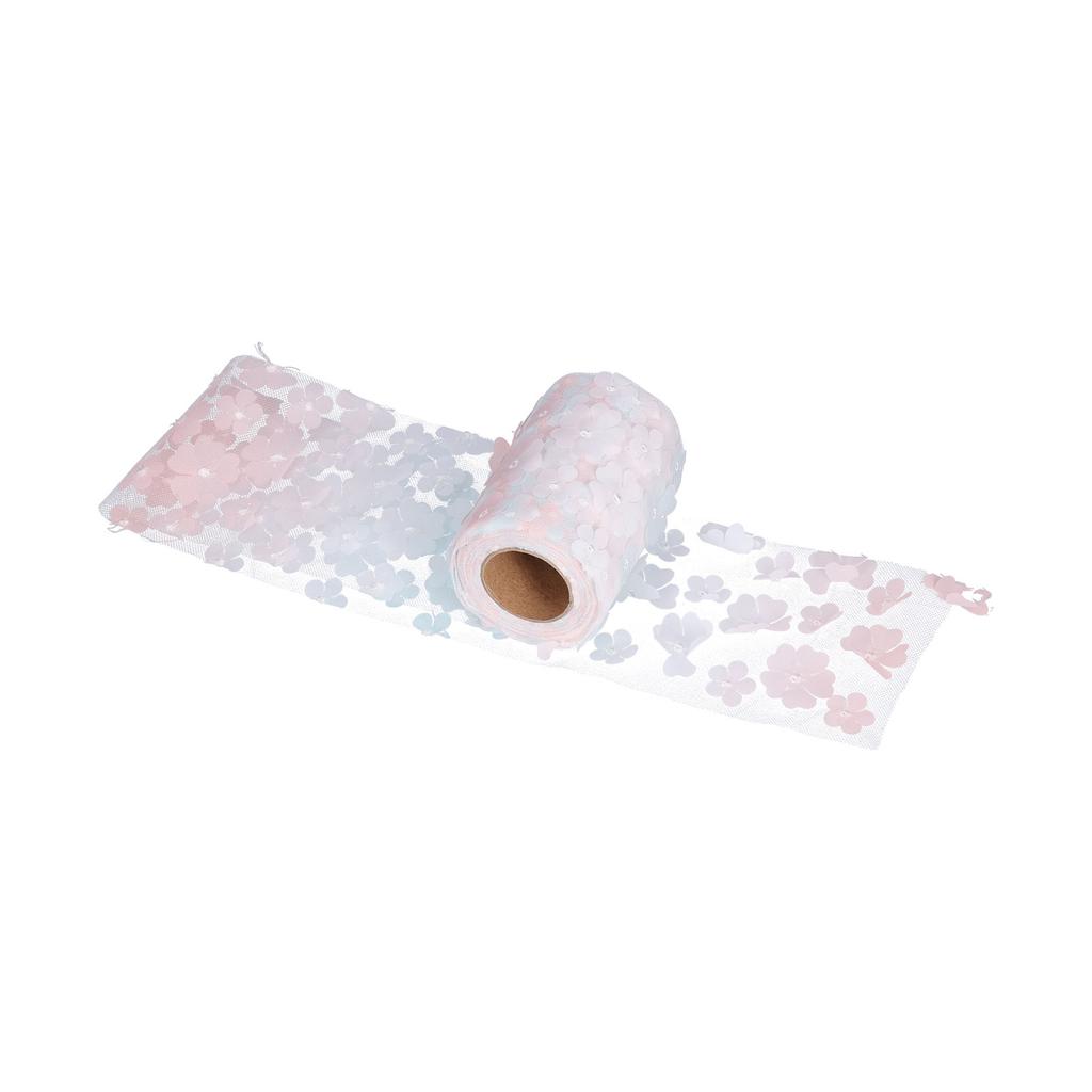 Flowers Tulle Rolls 10cm 10yd Premium Polyester Flexible Wide Application Exquisite Sparkling Tulle Rolls