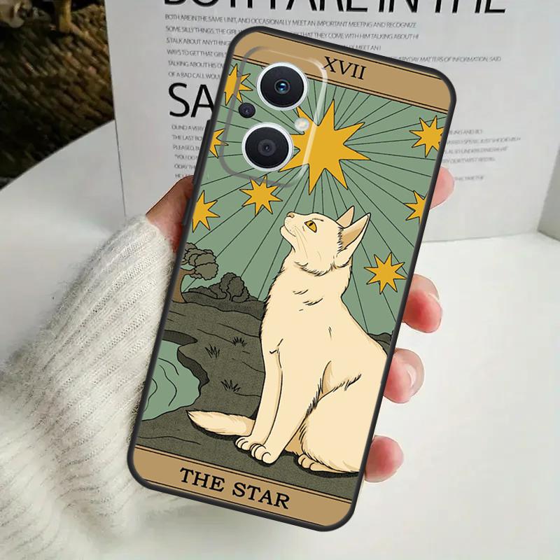 Katzen Tarot Hexerei Handyhülle Für OPPO Reno 8 7 Lite 8T 11 12 13 14 14F 10 Pro OPPO Find X8 X6 X5 X9 Pro Cover