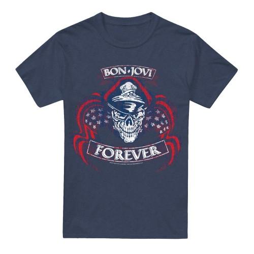 Bon Jovi Unisex Adult Forever Skull T-Shirt