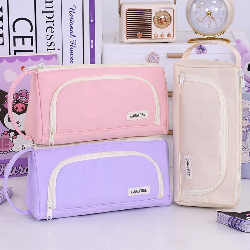 New product, simple and large opening, multi-functional stationery, pencil bag, primary school, junior high school, large capacity and high value