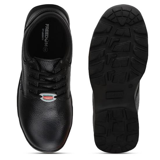 Liberty Freedom Shakti HT Lacing Safety Shoes for Men with Drymill Leather Upper | PU Sole | Padded Foam Insole  (Black 6 UK)