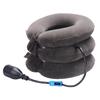 Inflatable Cervical Traction Device - Three-Layer Plush Massager Collar for Home Use