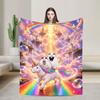 Relax Hamster Caveman Blanket Accessories Sofa Decorative  Throw Blankets Lightweight Fleece for Bedroom
