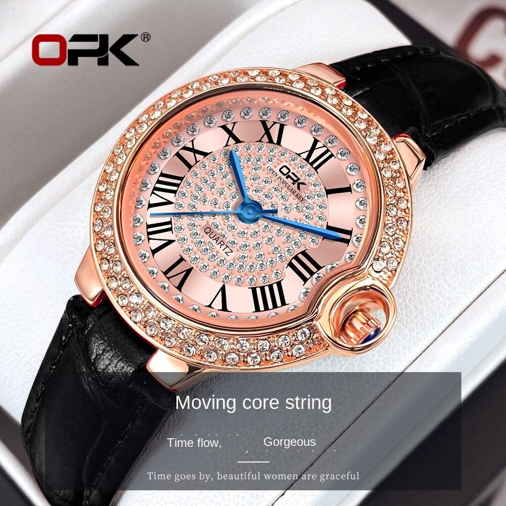 OPK Marke 8615 Uhr Leuchtende Quarzuhr Damenuhr