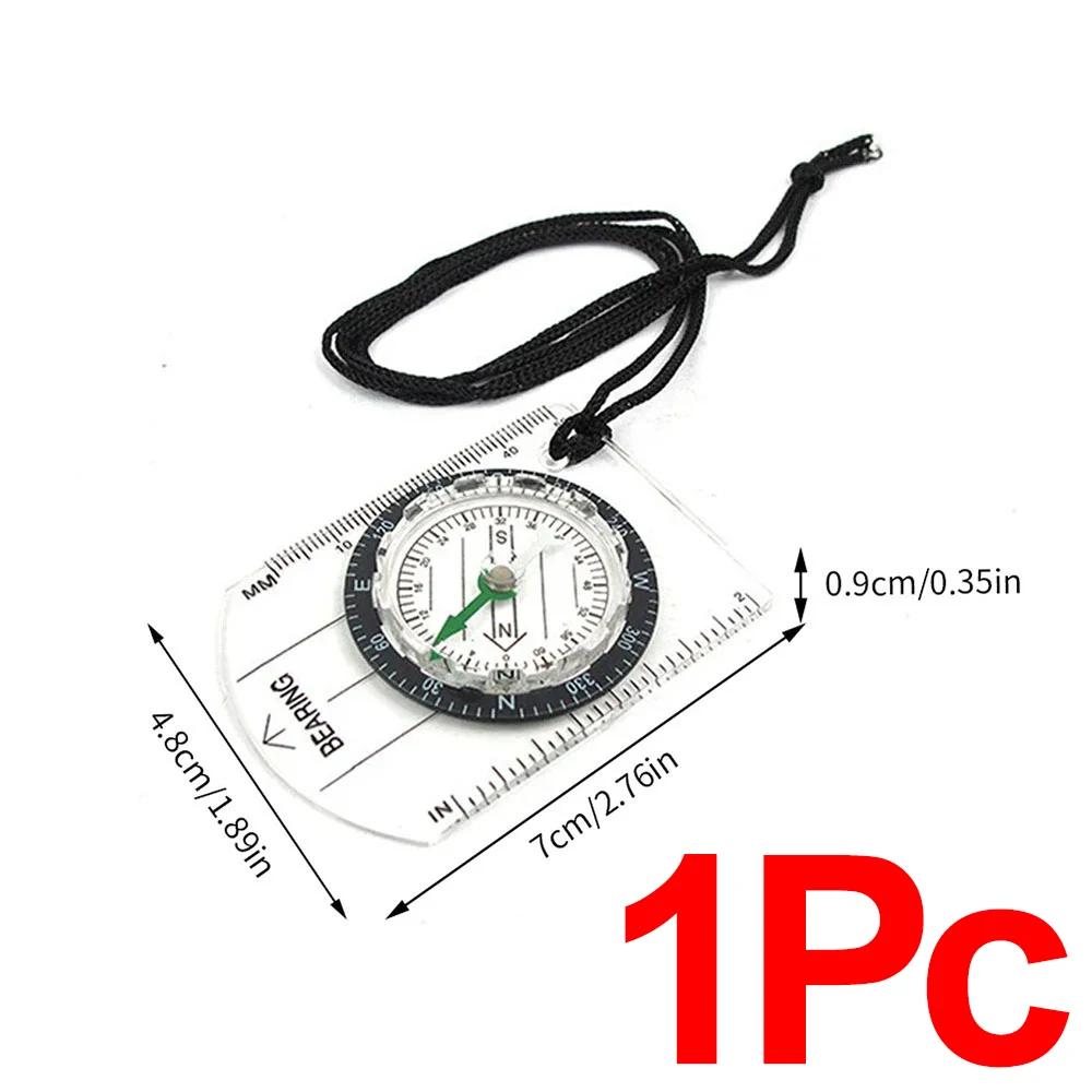 Survival Compass Tool Professional Outdoor Navigation Gadget with Scale for Emergency Mountaineering Travel Directional Aid