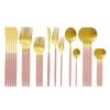 30Pcs Matte Black Gold Cutlery Set Stainless Steel Dinnerware Knife Dessert Fork Spoon Dinner Silverware Party Tableware Set