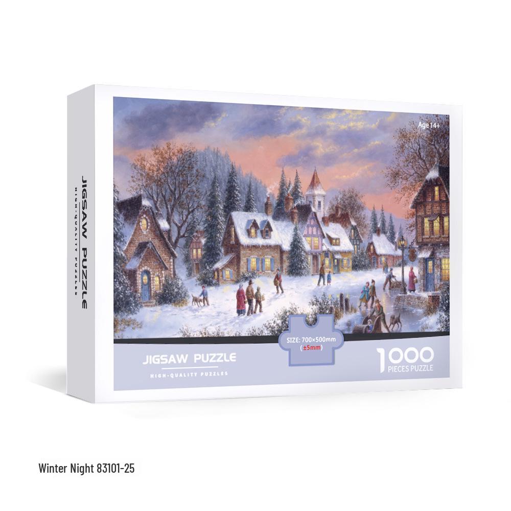 Adult Jigsaw Puzzle - 1000 Pieces, 70x50 CM White Cardboard