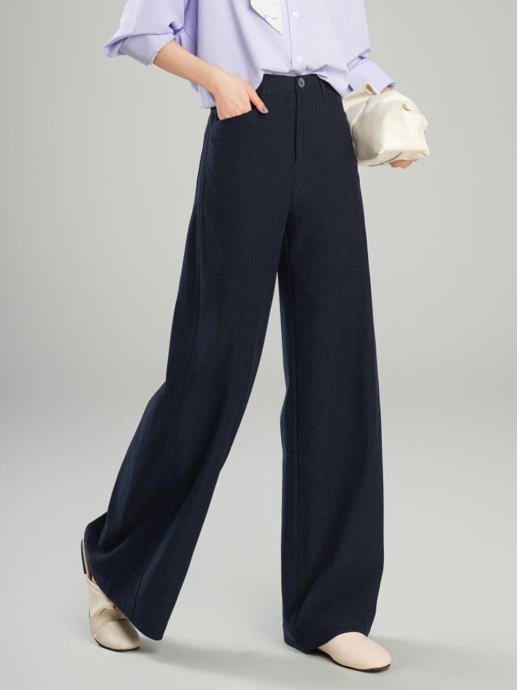 Women's High Waist Wide Leg Banana Pants - Slimming, Drapey, Loose Fit for Spring & Autumn