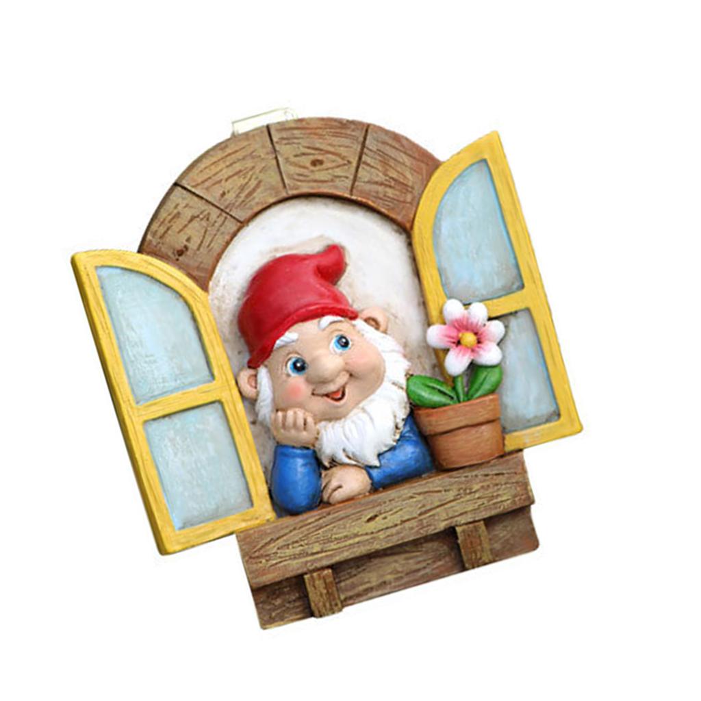 Garten-Wichtel Baumgesichter Hängende Dekorationen für Hof und Garten mit bunten Kunstharz-Zwergen für Mikrolandschaft