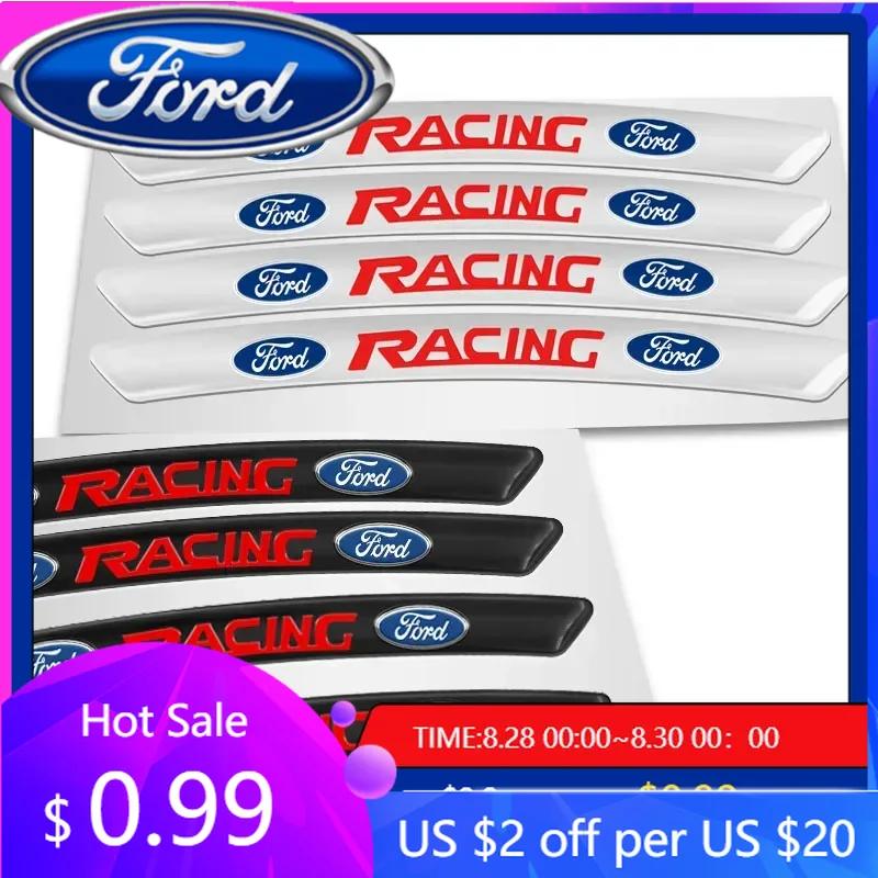 New 2026 Car Sticker 4Pcs Anti-collision of Wheel Eyebrow Trim For Ford Focus MK3 MK4 MT 2009-2017 Mustang Fiesta Mk7 Escape F15