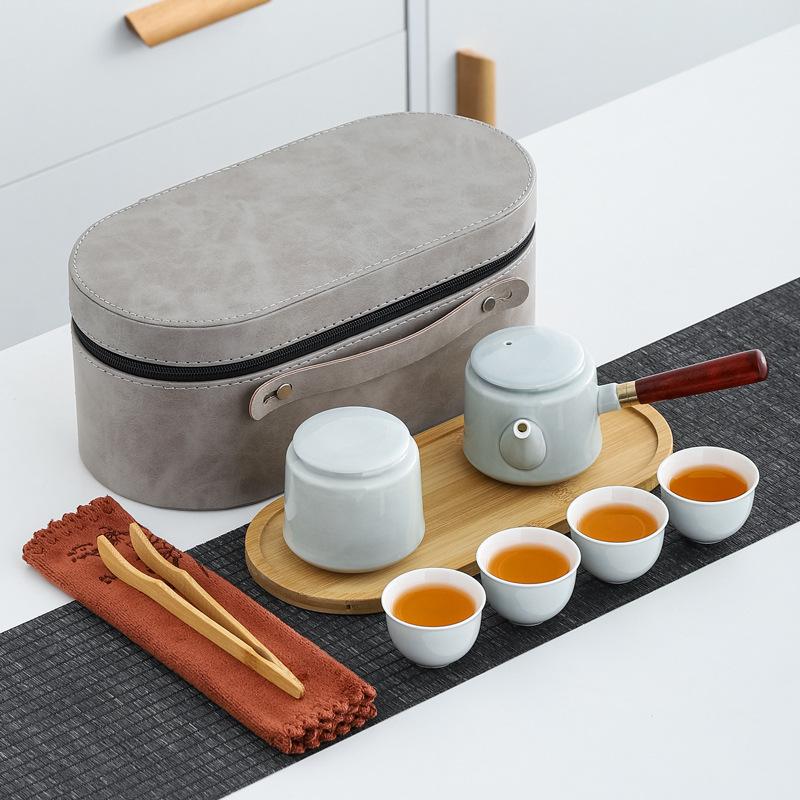 

Ceramic Portable Travel Tea Set Business Bank Real Estate Company Gifts Business Gifts