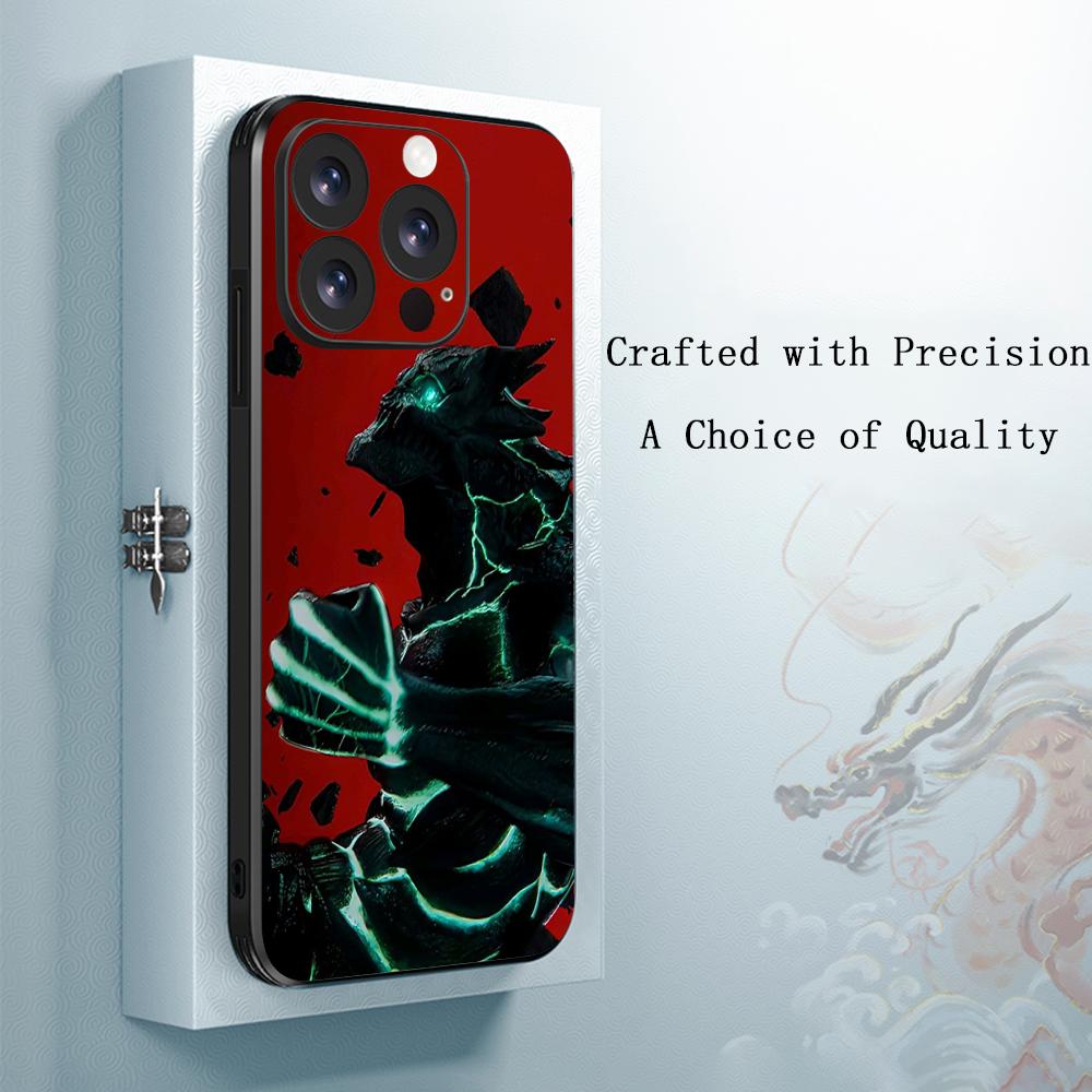 

Kaiju No 8 japan hot anime Phone Case For iPhone 16 16e 15 14 13 12 11 Plus Mini Pro Max Soft black Shockproof Cover iPhone 16