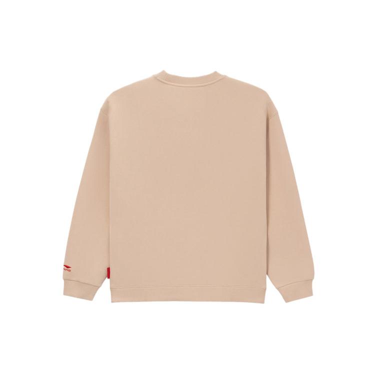 Li Ning Sports Lifestyle Collection Earning Money Every Day Collection Sweatshirt Unisex Mist Apricot AWDS163-1