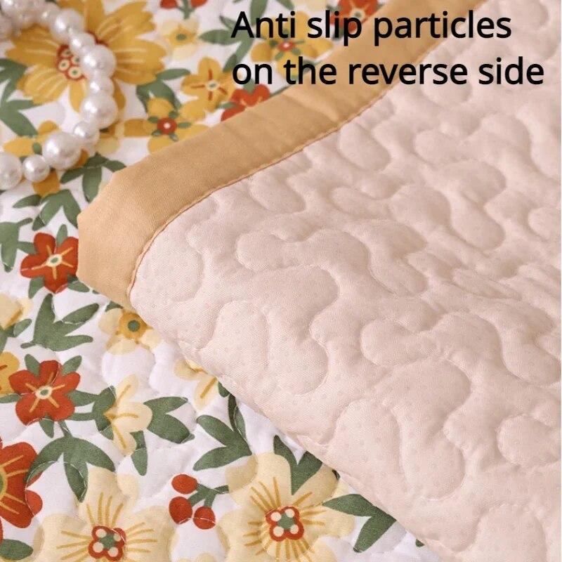 Baumwolle Ländlich Floral Couchkissen Bequem Atmungsaktiv Rutschfest Sofa Handtuch Vielseitig Hochwertig Weich Wohnzimmer Dekoration