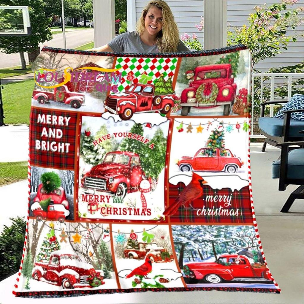 Blanket Throw Merry Christmas Soft Blanket Dust Cover Sofa Bed Blankets for Adults Home Decotation