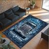 Truck Theme Crystal Velvet Floor Rug Personalized Custom Name Text Warm Carpet Home Decoration