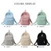 Autumn Winter New Corduroy Women's Backpacks Breathable Wear-resistant Solid Color Teenager Girl Shoulders Bag Large Capacity Casual Female Knapsacks
