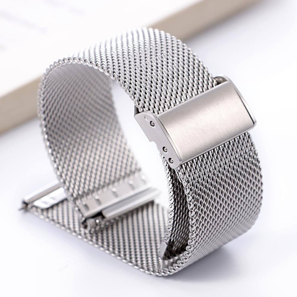 18mm 22mm 20mm Milan Loop Belt Quick Release Stainless Steel Strap Belt for Samsung Galaxy for Huawei Watch Universal Watchband
