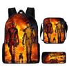 Deadpool Schoolbag, Elementary School Student Backpack, Satchel, Pencil Bag, Three-piece Set, Cartoon Children's Bag, Large-capacity Hot Sale