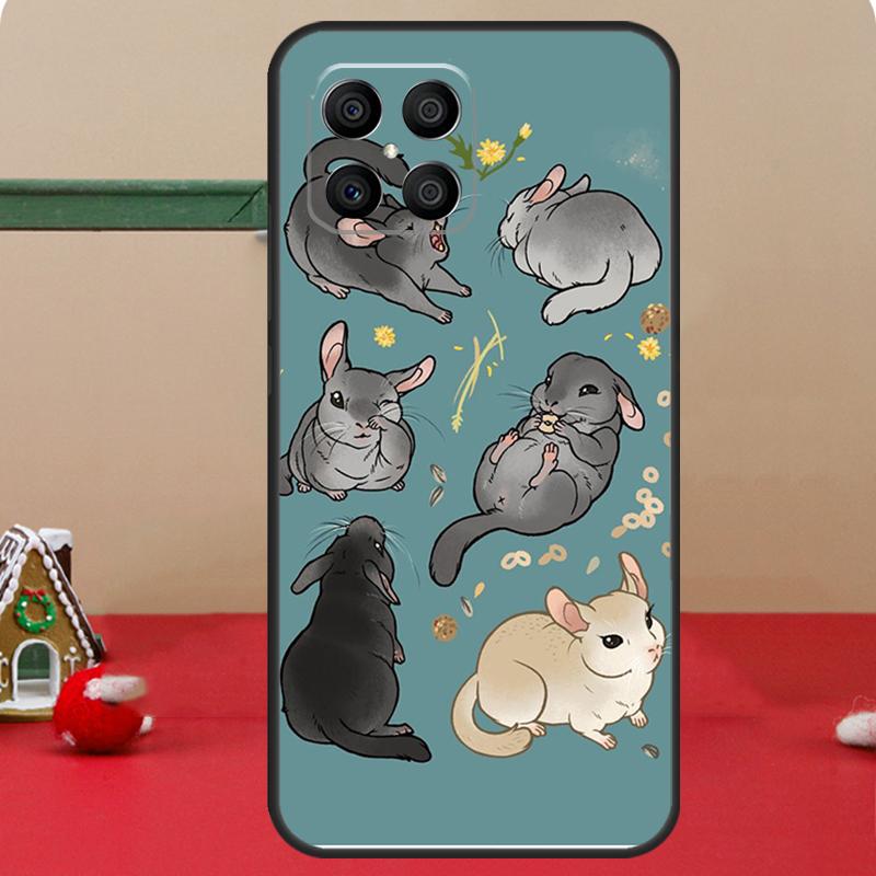 Cute Cartoon Chinchilla Case For Honor Magic 8 Pro 6 7 Lite Honor 400 200 50 70 X8c X8b X9a X9b X9c X9d Win RT Coque