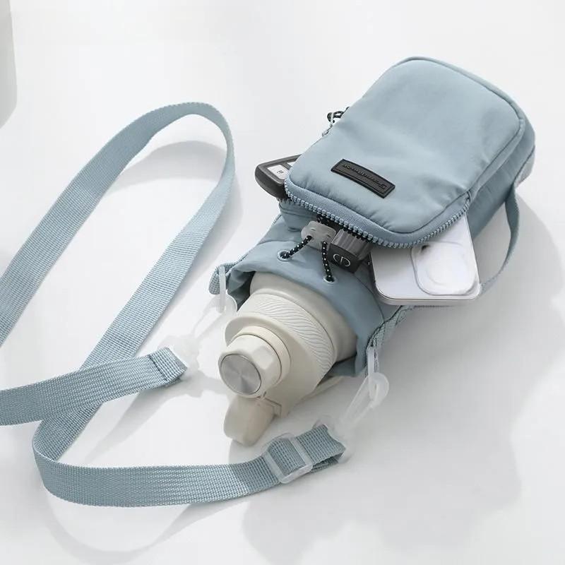 Water Bottle Bag, Portable Water Bottle Bag For Going Out, Travel Crossbody Cup Cover, Universal Water Bottle Phone Bag
