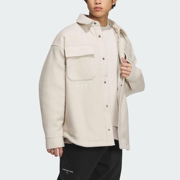 Adidas Lounge Solid Color Sports Outdoor Casual Shirt Jacket Men Jackets IP4969