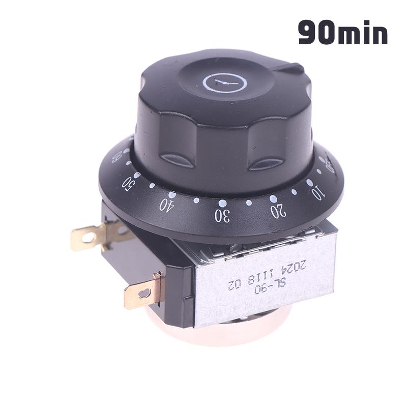 1ks 60/90/120minutový knoflíkový časový spínač pro mikrovlnnou troubu se zvonkem, mechanický časový spínač, díly pro teplou skříň, dezinfekční skříň, troubu
