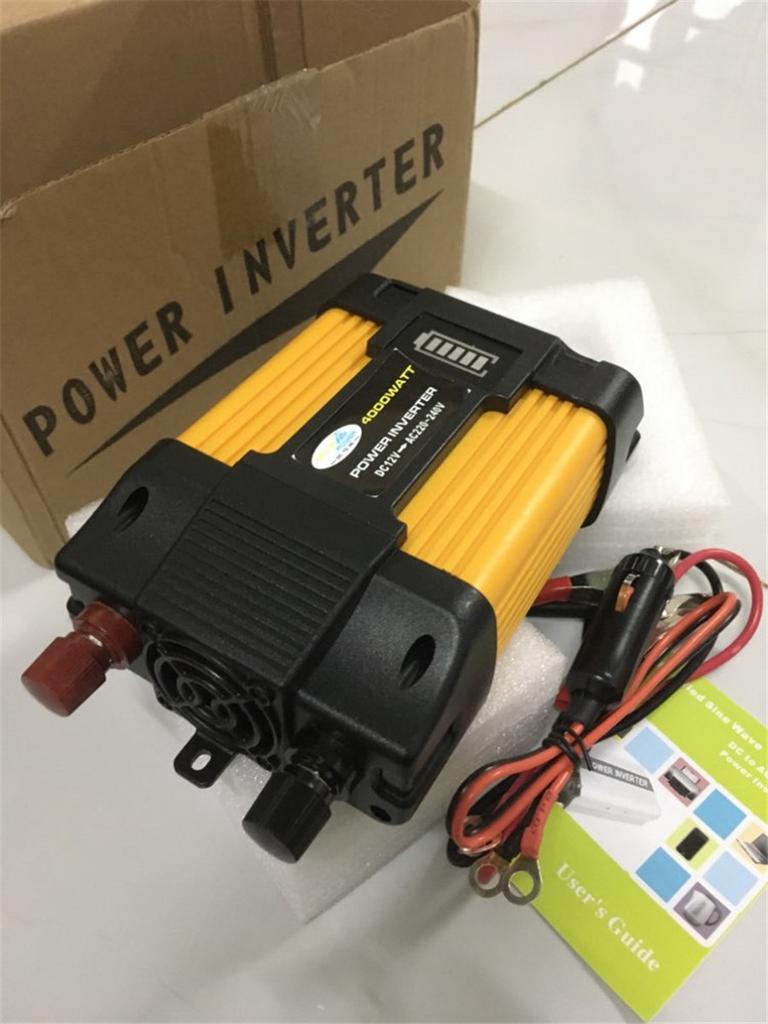 4000W Peaks Power 12V DC TO 110V AC Car Power Inverter Solar Converter