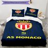 3pcs Duvet Cover Set (1*Duvet Cover + 2*Pillowcase, Without Core), AS Monaco Print Soft All‑Season Bedding Set, Home Bedroom Decor Gift