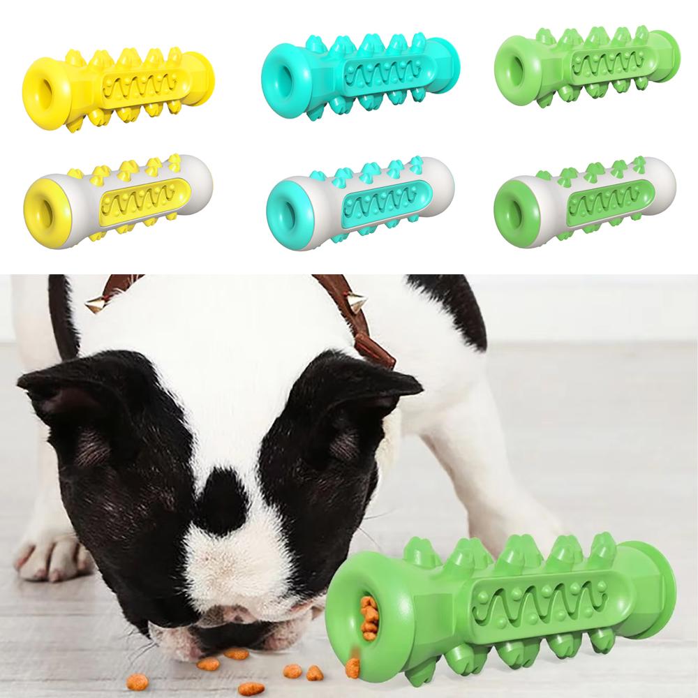 Toothbrush Chawing Dog Toys Indestructible Squark Aggressive Chewers Pet Plaything Soft Rubber Clean Pet Tooth Toy for Big Dog