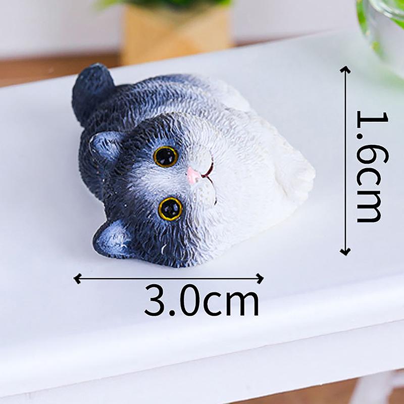 Creative Cute Cartoon Resin Cats Mini Ornaments Crafts Home Decoration Background Props Desktop Small Ornaments Gifts