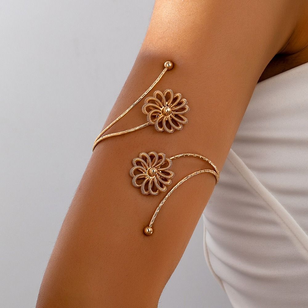 Metall Öffnungsarmreif Goldfarben Armreif Elegant Armspange Brautschmuck