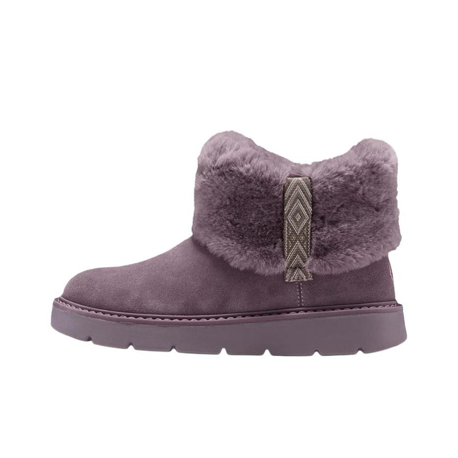 Skechers Удобные Модные Короткие Снежные Сапоги Женские Сапоги Фиолетовые 169100-DKRS 35