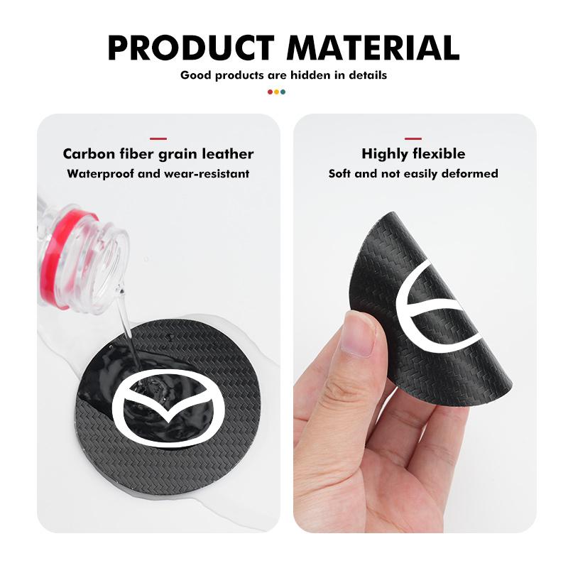 For Mazda 2Pcs Car Interior Leather Coaster Anti-noise Water Cup Pad 2 3 5 6 Axela Atenza Speed 6 CX3 CX4 CX5 CX7 CX8 CX9 MS g1
