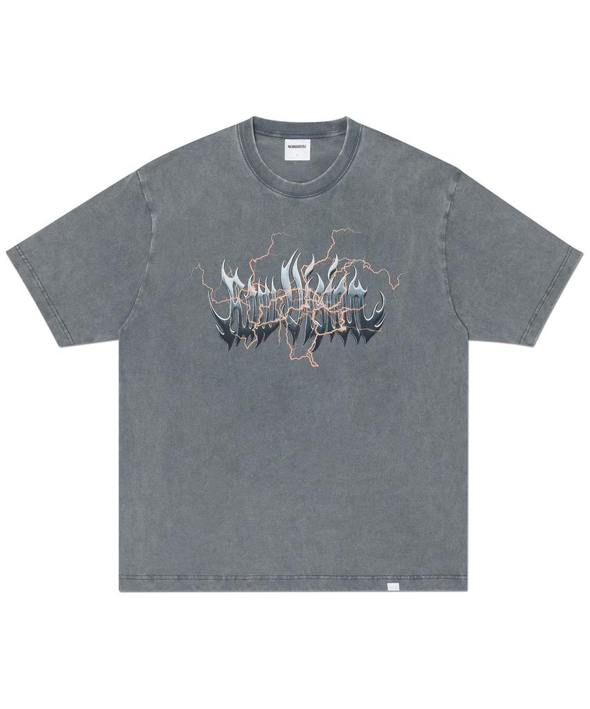 Nomaenyueol Lightning Raw Vision T-Shirt - Washed Charcoal