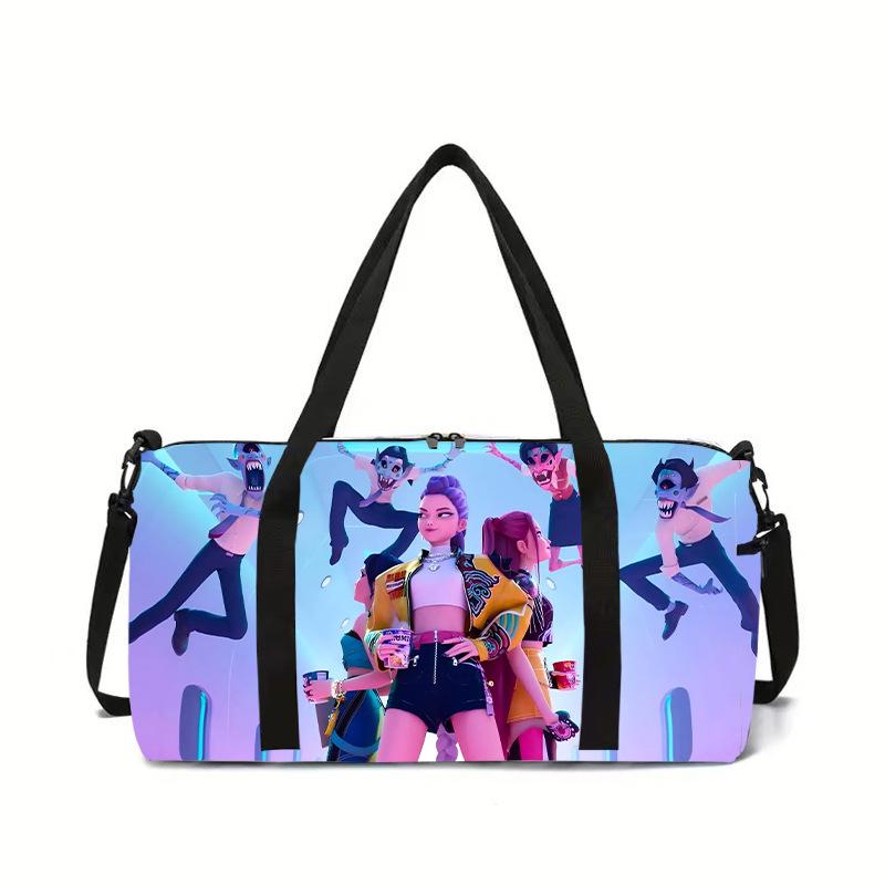 Borsa da Viaggio Sportiva Fitness Classica a Spalla Borsa a Tracolla Grande Capacità con Stampa Cartone Animato Borsa portaoggetti