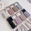 Crossbody Wallet Cards Solt Leather Case For Samsung Galaxy Z Flip 5 4 3 5G Flip5 Flip4 Long Lanyard Purse Pocket Bag Cover